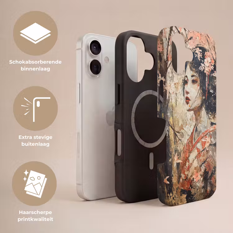 Kimono - Vrouw - kersenbomen Toughcase MagSafe Apple iPhone 17 klein -USP_Lagen_NL
