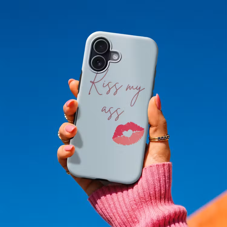 Kiss my ass - Lip - Blauw Toughcase MagSafe Apple iPhone 17 klein -Sfeer1V