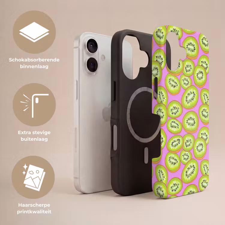 Kiwi - Speels - Groen Toughcase MagSafe Apple iPhone 17 klein 1017 -USP_Lagen_NL