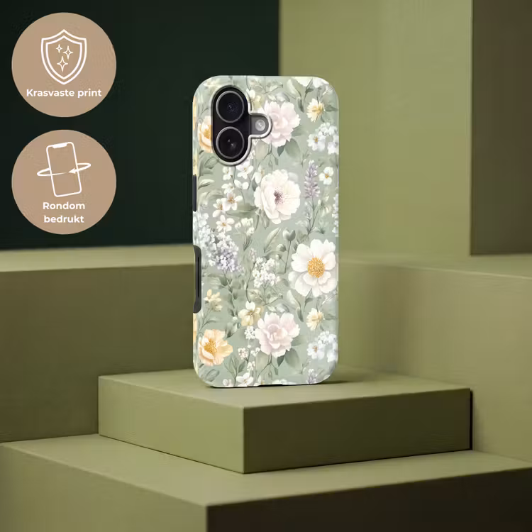 Klassiek - Bloemenpatroon - Kleurrijk Toughcase MagSafe Apple iPhone 17 klein 1017 -USP_PrintM_NL