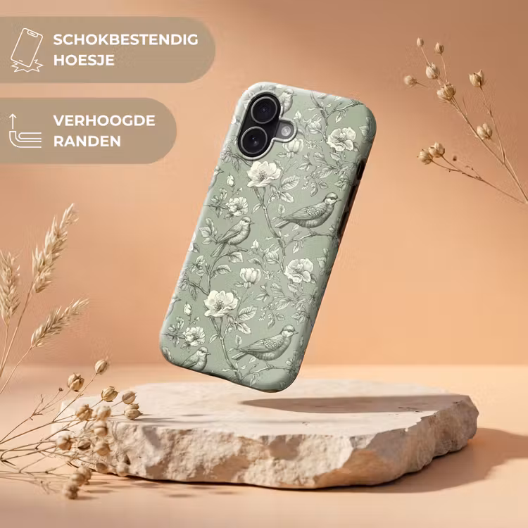 Klassiek - Botanisch - Groen Toughcase MagSafe Apple iPhone 17 klein 1017 -USP_RandenV_NL