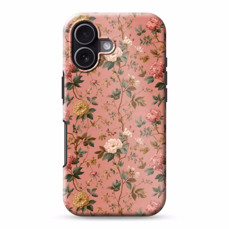Klassiek - Botanisch - Roze Toughcase MagSafe Apple iPhone 17 klein 1017 -3d