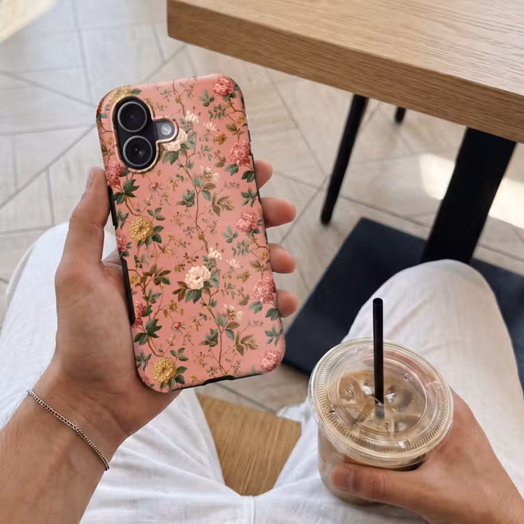 Klassiek - Botanisch - Roze Toughcase MagSafe Apple iPhone 17 klein 1017 -Sfeer1M