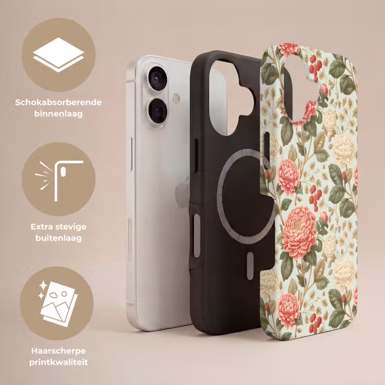 Klassiek - Botanisch - Veelkleurig Toughcase MagSafe Apple iPhone 17 klein 1017 -USP_Lagen_NL