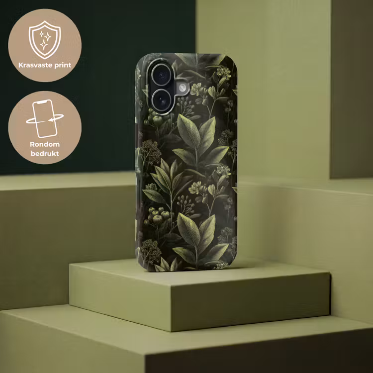 Klassiek - Donker - Botanisch - Planten Toughcase MagSafe Apple iPhone 17 klein 1017 -USP_PrintM_NL