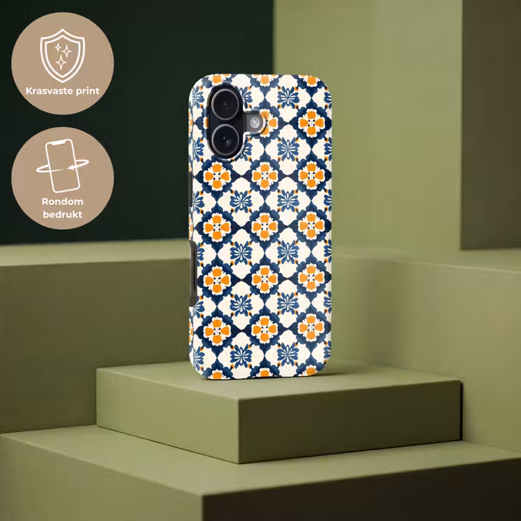 Klassiek - Geometrisch - Blauw Toughcase MagSafe Apple iPhone 17 klein 1017 -USP_PrintM_NL