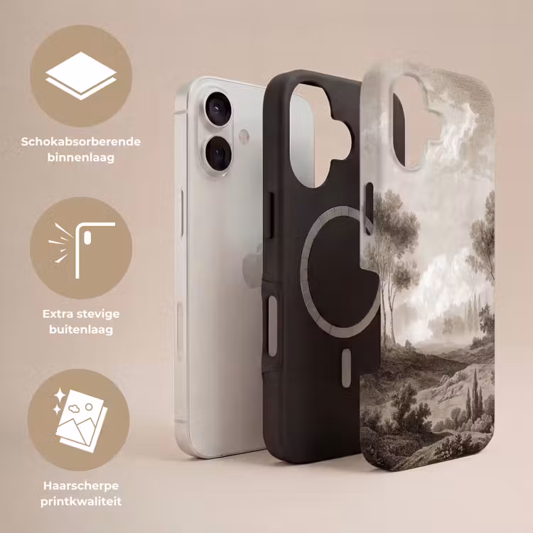 Klassiek - Landschap - Neutraal Toughcase MagSafe Apple iPhone 17 klein -USP_Lagen_NL