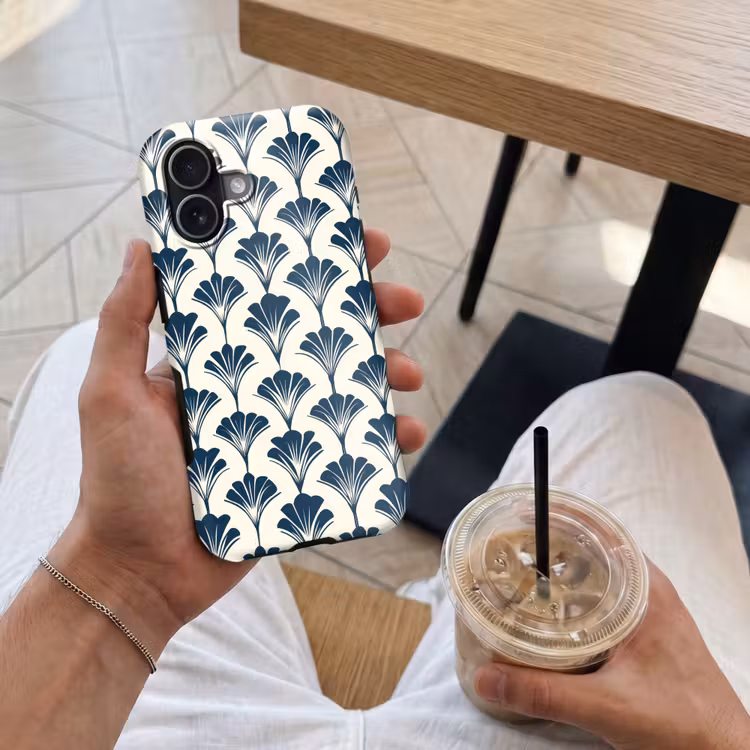 Klassiek - Motief - Blauw Toughcase MagSafe Apple iPhone 17 klein 1017 -Sfeer1M