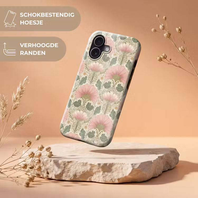 Klassiek - Patroon - Roze Toughcase MagSafe Apple iPhone 17 klein 1017 -USP_RandenV_NL