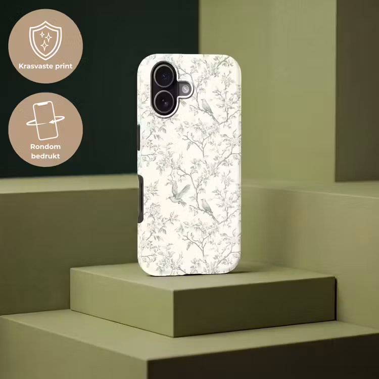 Klassiek - Vogels - Groen Toughcase MagSafe Apple iPhone 17 klein 1017 -USP_PrintM_NL