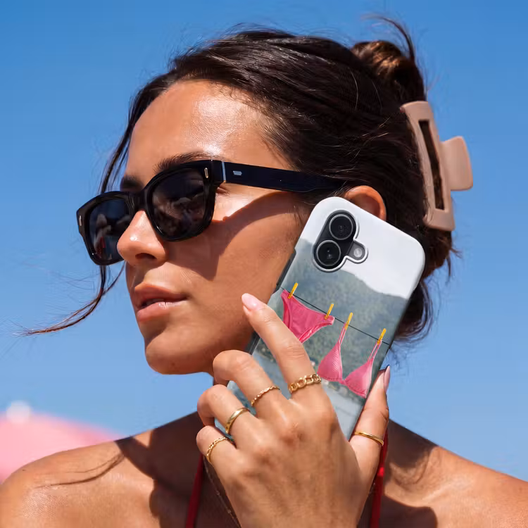 Kleding - Badkleding - Waslijn - Zomer - Roze Toughcase MagSafe Apple iPhone 17 klein -Sfeer2V