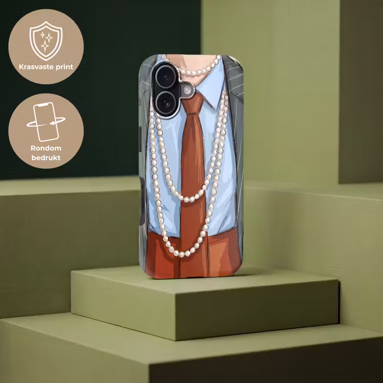 Kleding - Strik - Parels - Klassiek - Mode Toughcase MagSafe Apple iPhone 17 klein -USP_PrintM_NL