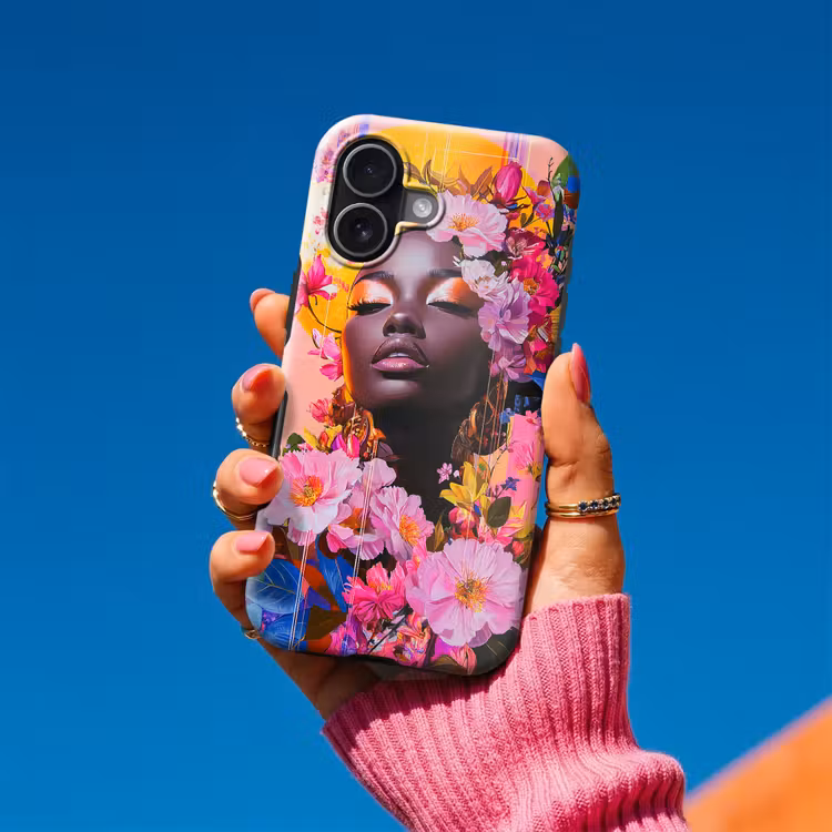 Kleurrijk - Bloemen - Vrouw - Zon Toughcase MagSafe Apple iPhone 17 klein -Sfeer1V