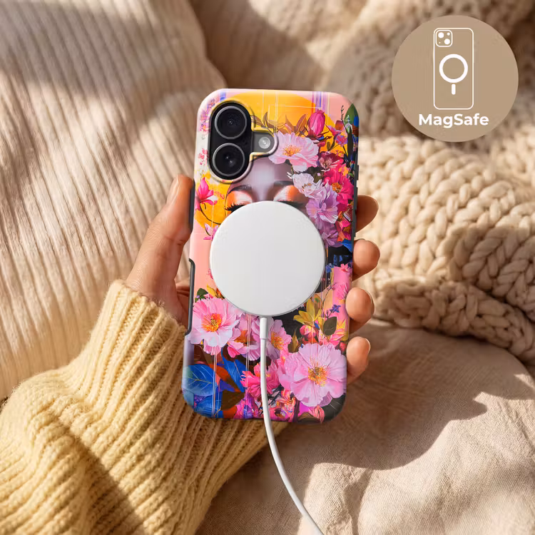 Kleurrijk - Bloemen - Vrouw - Zon Toughcase MagSafe Apple iPhone 17 klein -USP_MagsafeV