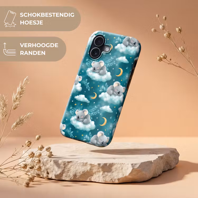 Koala's - Betoverend - Blauw Toughcase MagSafe Apple iPhone 17 klein 1017 -USP_RandenV_NL