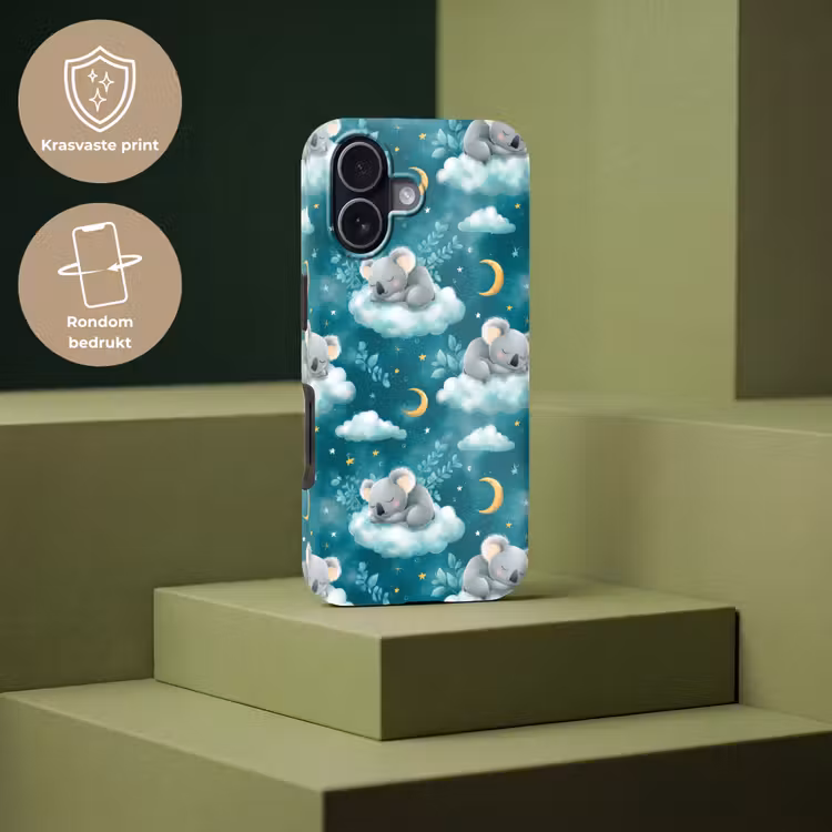 Koala's - Betoverend - Blauw Toughcase MagSafe Apple iPhone 17 klein 1017 -USP_PrintM_NL