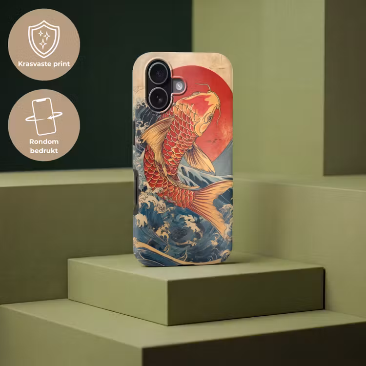 Koi - Zee - Golven - Zon Toughcase MagSafe Apple iPhone 17 klein -USP_PrintM_NL
