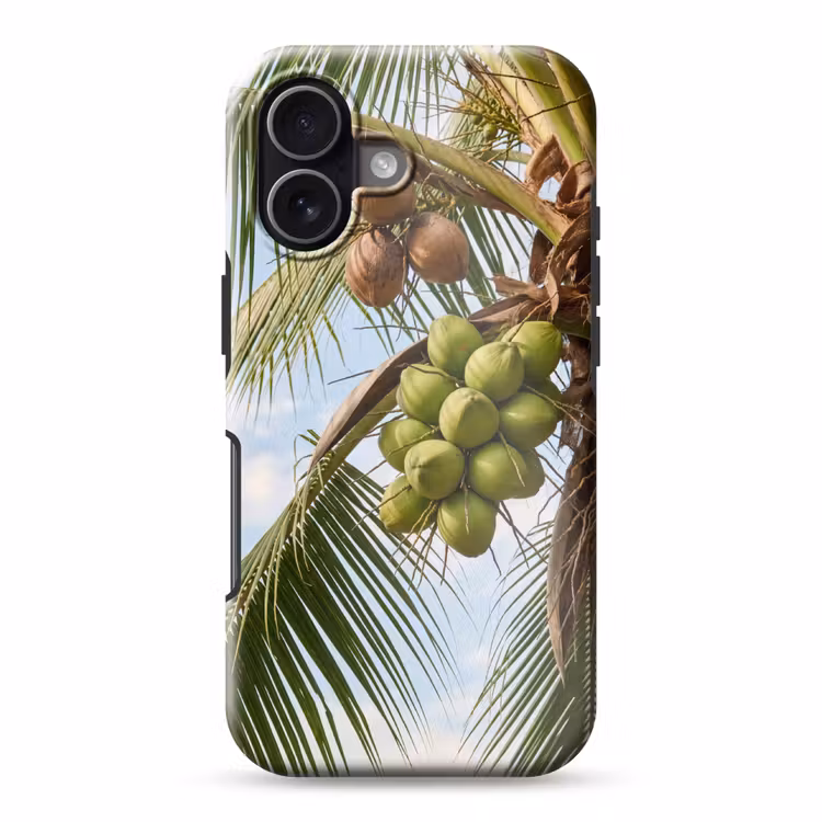 Kokosnoot - Boom - Tropisch - Natuur - Groen Toughcase MagSafe Apple iPhone 17 klein -3d