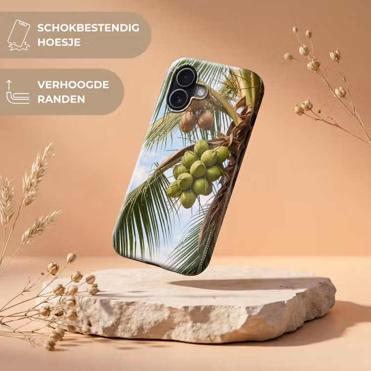 Kokosnoot - Boom - Tropisch - Natuur - Groen Toughcase MagSafe Apple iPhone 17 klein -USP_RandenV_NL