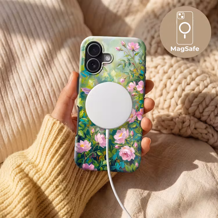 Kolibrie - Bloemen - Natuur - Kleurrijk Toughcase MagSafe Apple iPhone 17 klein -USP_MagsafeV