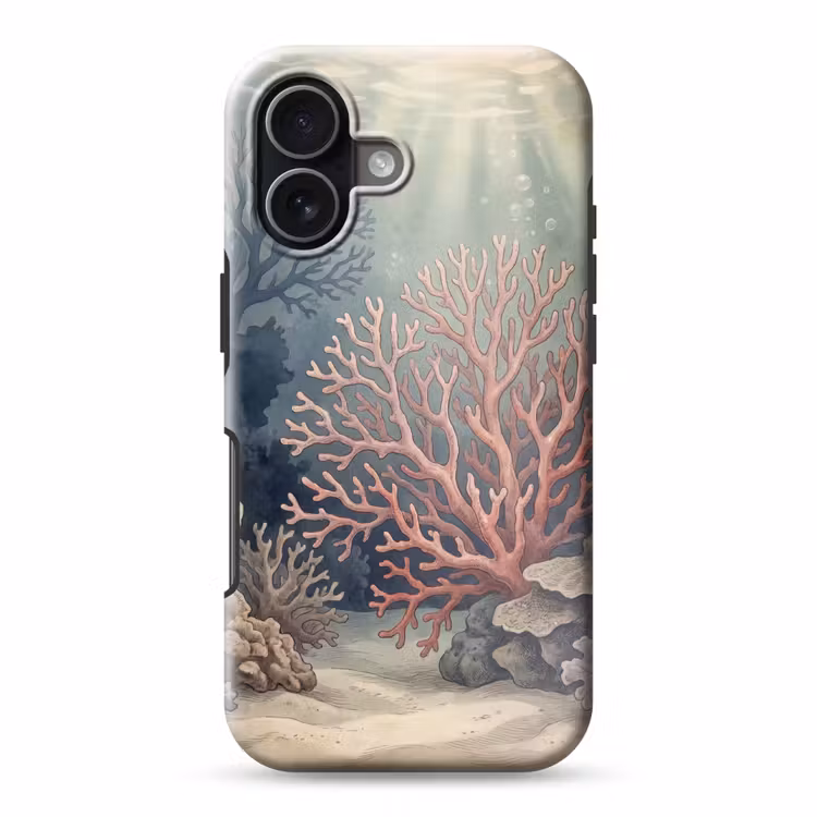 Koraal - Onderwater - Natuur - Roze Toughcase MagSafe Apple iPhone 17 klein -3d