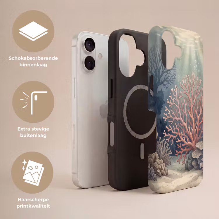 Koraal - Onderwater - Natuur - Roze Toughcase MagSafe Apple iPhone 17 klein -USP_Lagen_NL