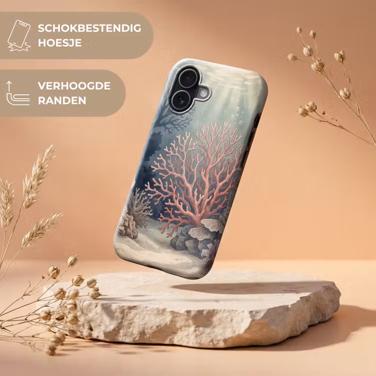 Koraal - Onderwater - Natuur - Roze Toughcase MagSafe Apple iPhone 17 klein -USP_RandenV_NL
