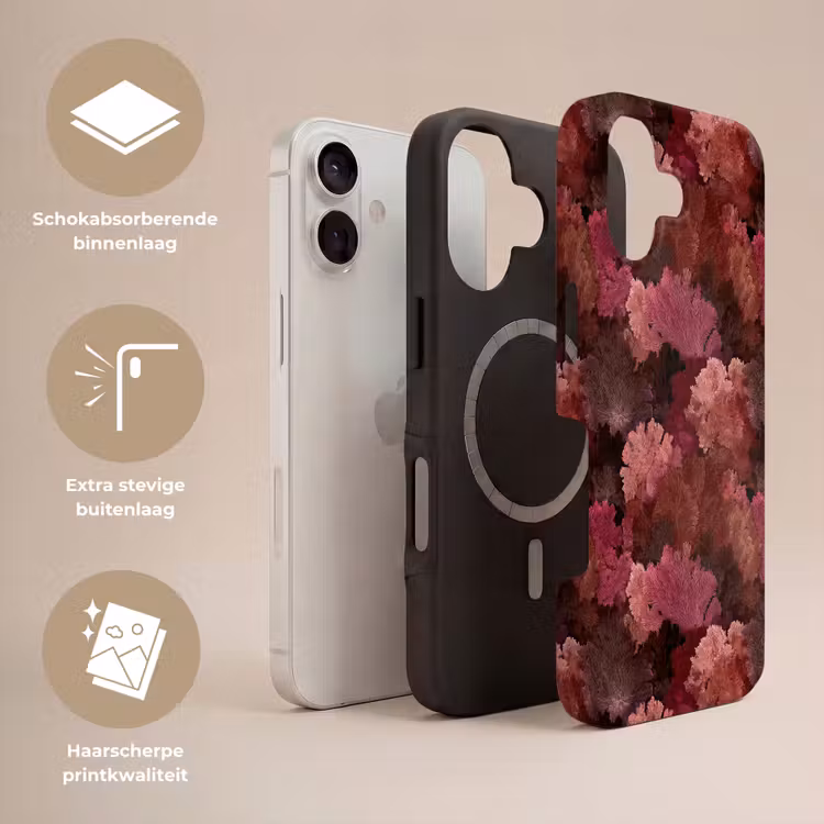 Koraal - Textuur - Kleurrijk Toughcase MagSafe Apple iPhone 17 klein 1017 -USP_Lagen_NL