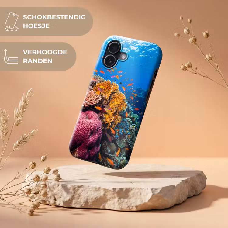 Koraal - Vissen - Oceaan - Natuur - Kleurrijk Toughcase MagSafe Apple iPhone 17 klein -USP_RandenV_NL