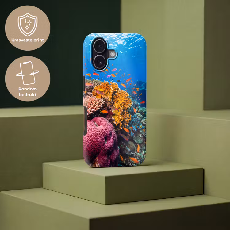Koraal - Vissen - Oceaan - Natuur - Kleurrijk Toughcase MagSafe Apple iPhone 17 klein -USP_PrintM_NL