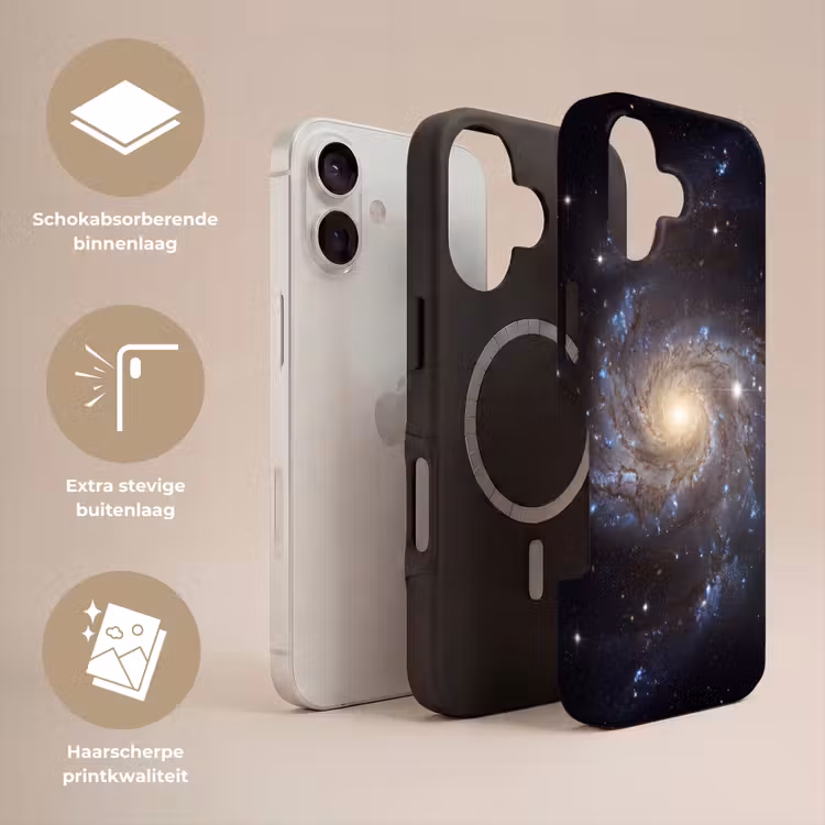 Kosmos - Sterrenstelsel - Donker Toughcase MagSafe Apple iPhone 17 klein -USP_Lagen_NL