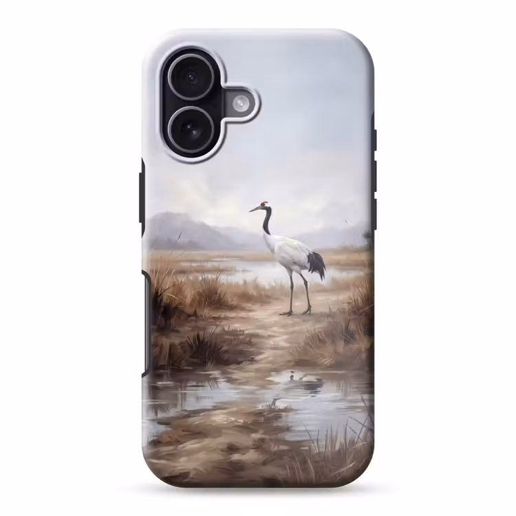 Kraanvogel - Natuur - Realistisch Toughcase MagSafe Apple iPhone 17 klein -3d