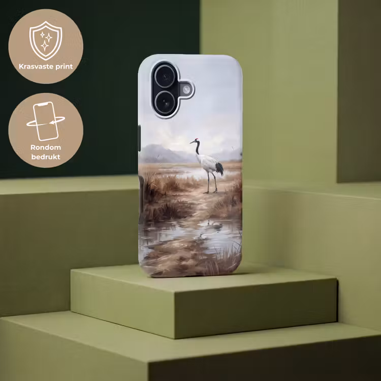 Kraanvogel - Natuur - Realistisch Toughcase MagSafe Apple iPhone 17 klein -USP_PrintM_NL