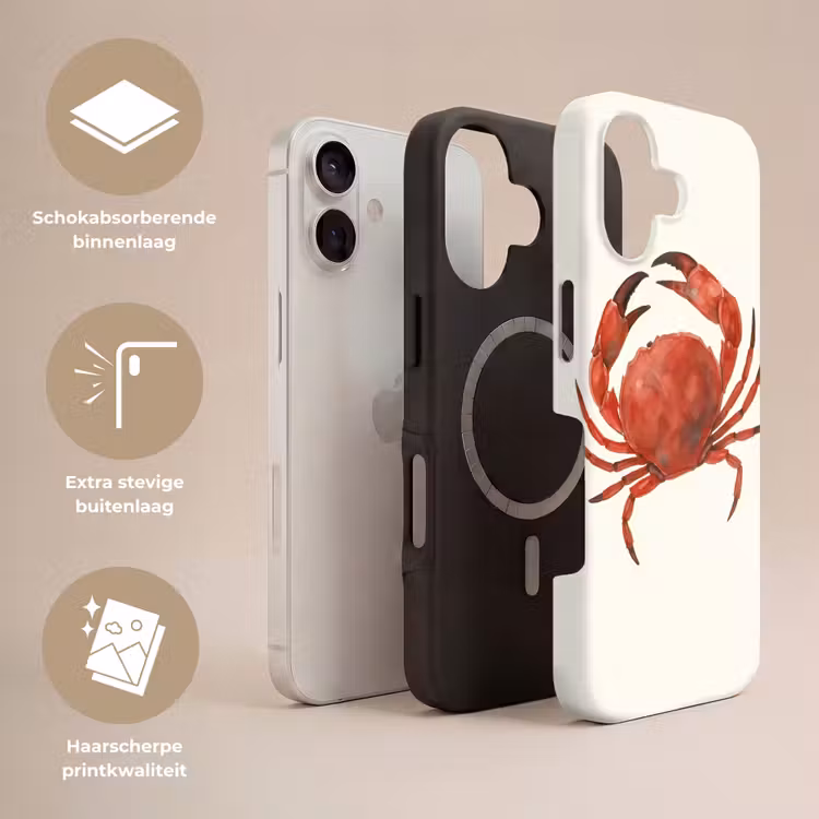 Krab - Felrood - Poten Toughcase MagSafe Apple iPhone 17 klein -USP_Lagen_NL