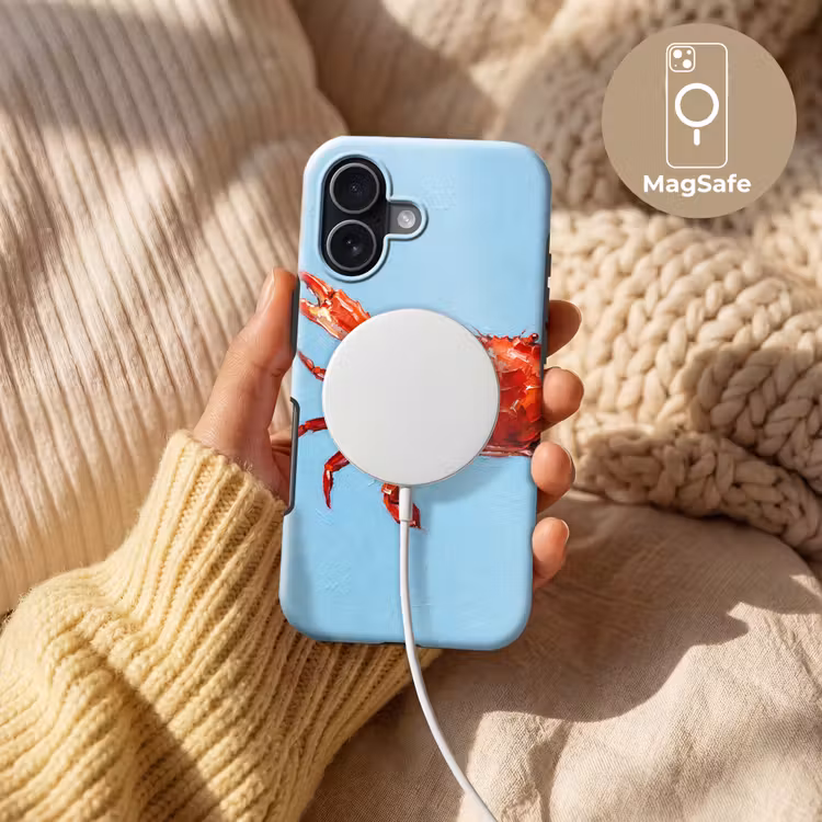 Krab - Zee - Dieren - Abstract - Rood Toughcase MagSafe Apple iPhone 17 klein -USP_MagsafeV