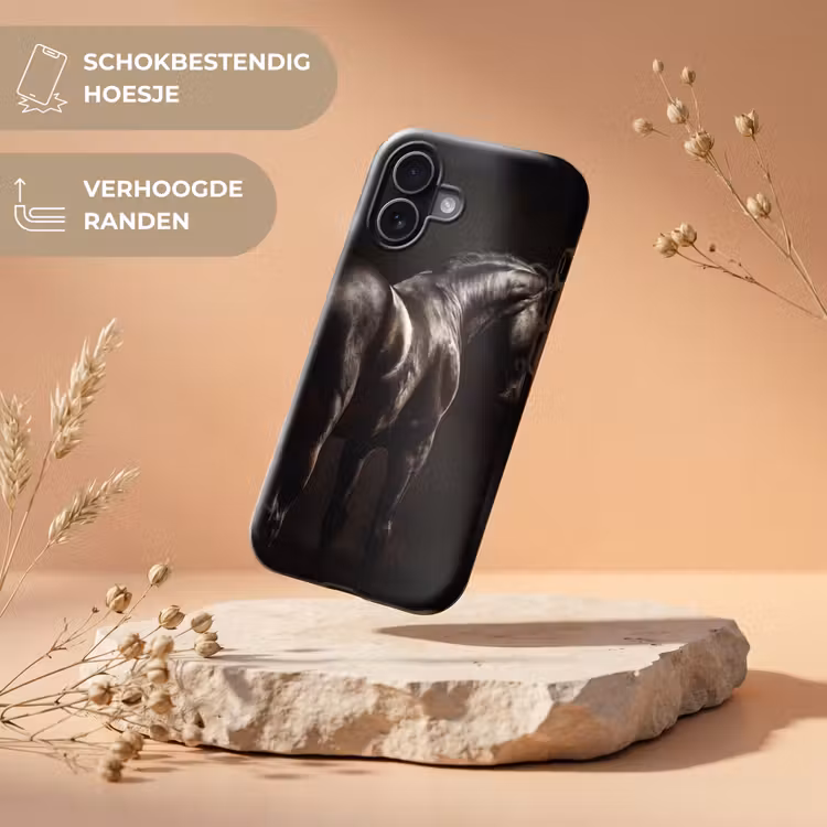 Krachtig - Paard - Donker Toughcase MagSafe Apple iPhone 17 klein -USP_RandenV_NL