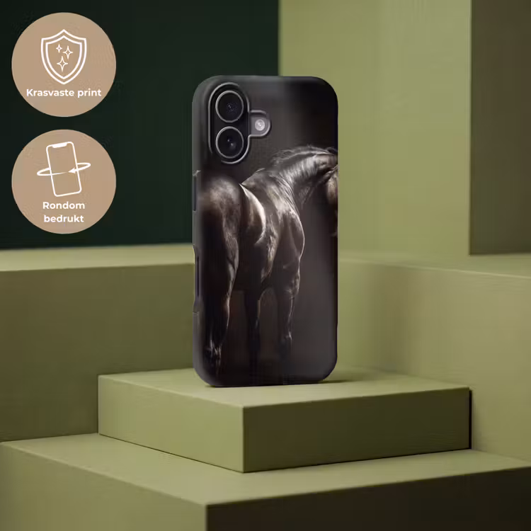 Krachtig - Paard - Donker Toughcase MagSafe Apple iPhone 17 klein -USP_PrintM_NL