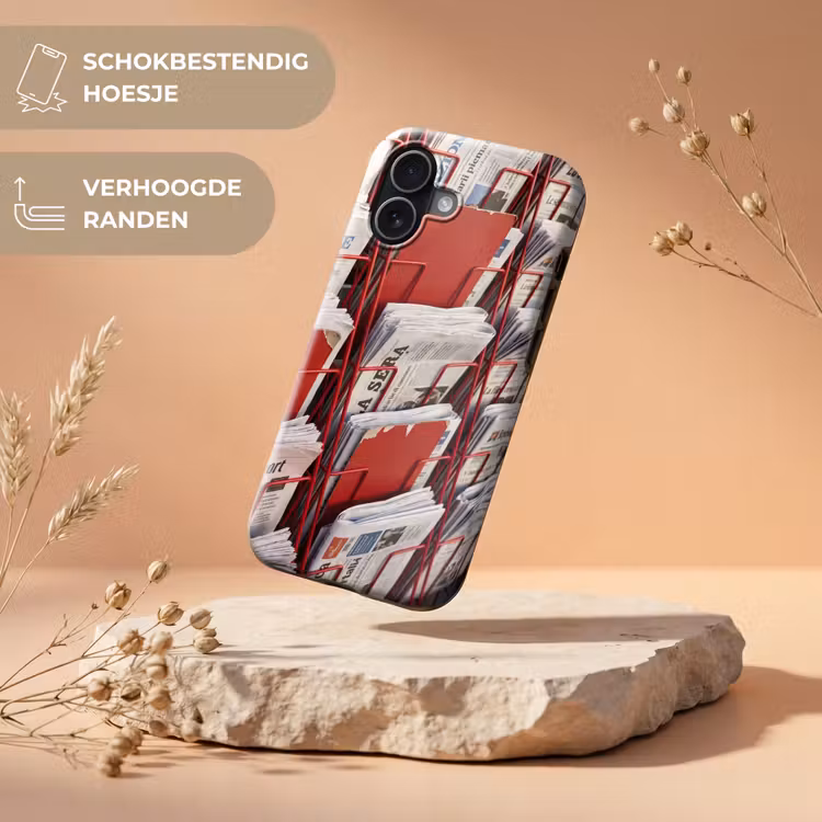 Kranten - Rek - Stedelijk - Dagelijks leven - Rood Toughcase MagSafe Apple iPhone 17 klein -USP_RandenV_NL
