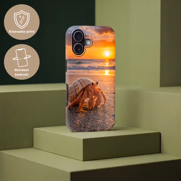 Kreeft - Strand - Natuur - Zonsondergang - Oranje Toughcase MagSafe Apple iPhone 17 klein -USP_PrintM_NL