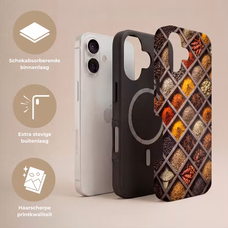 Telefoonhoesje Toughcase - Kruiden - Houten - Eten — 3