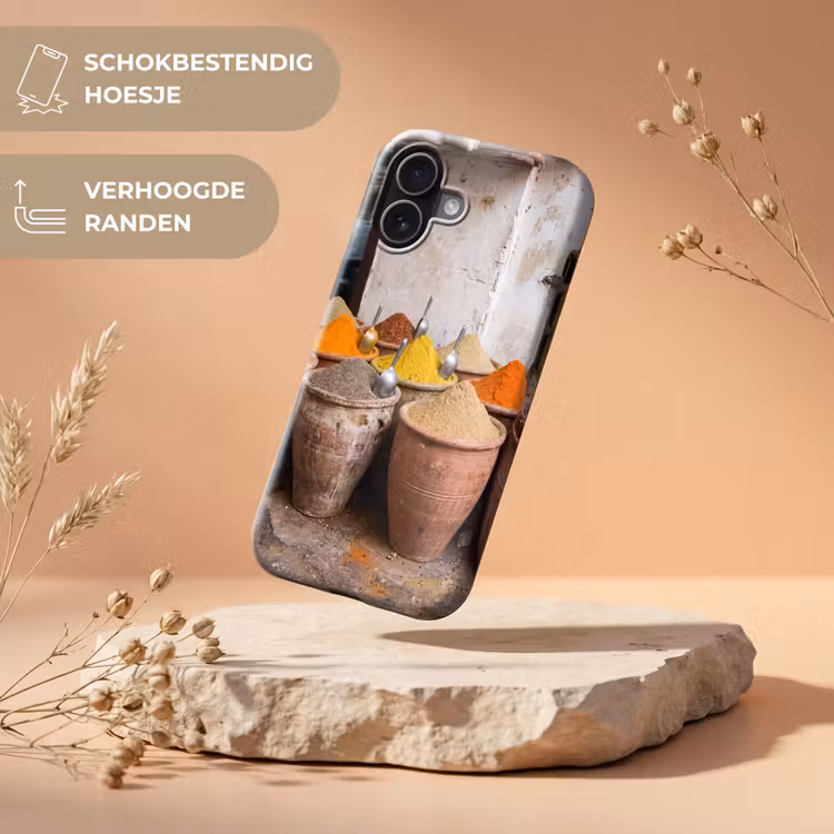 Telefoonhoesje Toughcase - Kruiden - Potten - Oosters - Kruiden - Potten - Oosters Toughcase MagSafe Apple iPhone 17 klein