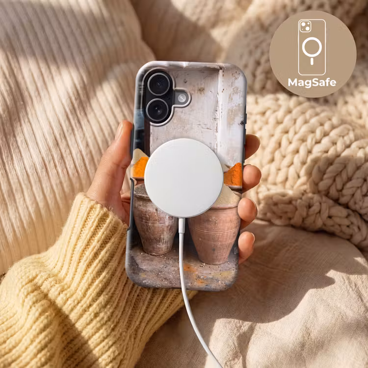 Telefoonhoesje Toughcase - Kruiden - Potten - Oosters - Kruiden - Potten - Oosters Toughcase MagSafe Apple iPhone 17 klein