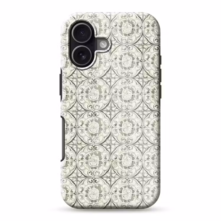 Krulornament - Tegel - Groen Toughcase MagSafe Apple iPhone 17 klein 1017 -3d