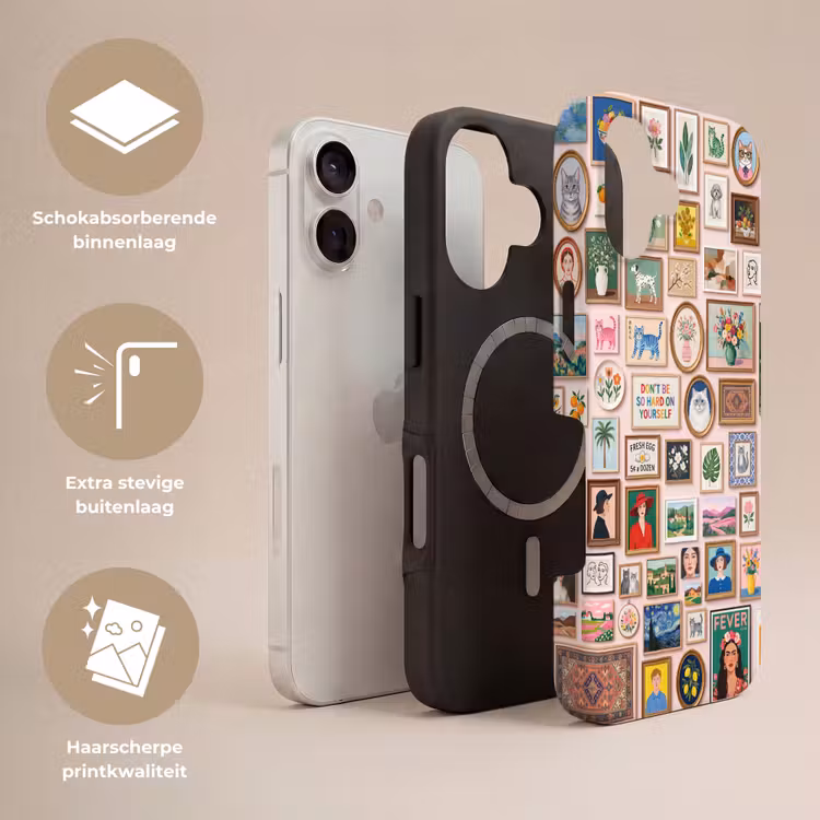 Kunst - Collectie - Decoratie - Modern - Kleurrijk Toughcase MagSafe Apple iPhone 17 klein -USP_Lagen_NL