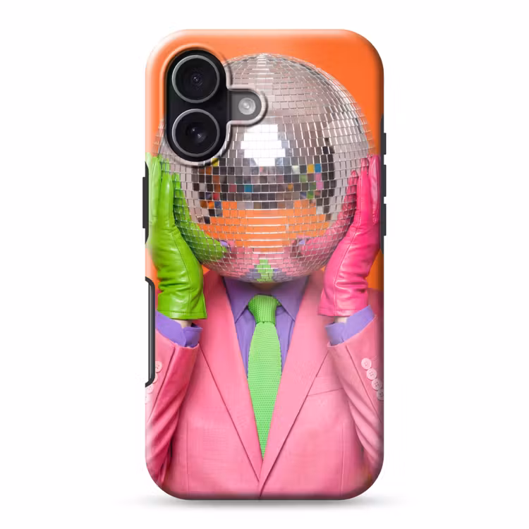 Kunst - Disco bal - Kleurrijk - Modern - Studio Toughcase MagSafe Apple iPhone 17 klein -3d