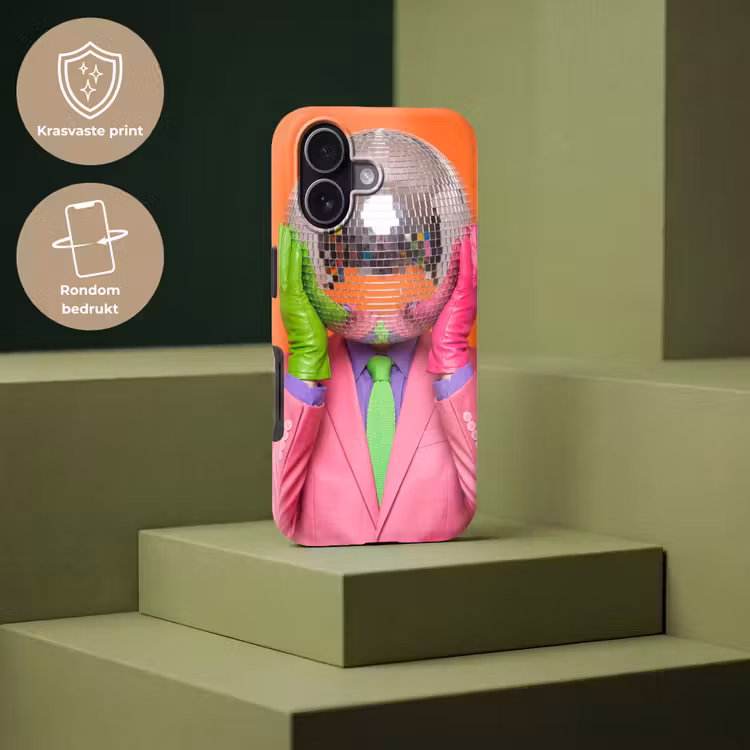 Kunst - Disco bal - Kleurrijk - Modern - Studio Toughcase MagSafe Apple iPhone 17 klein -USP_PrintM_NL