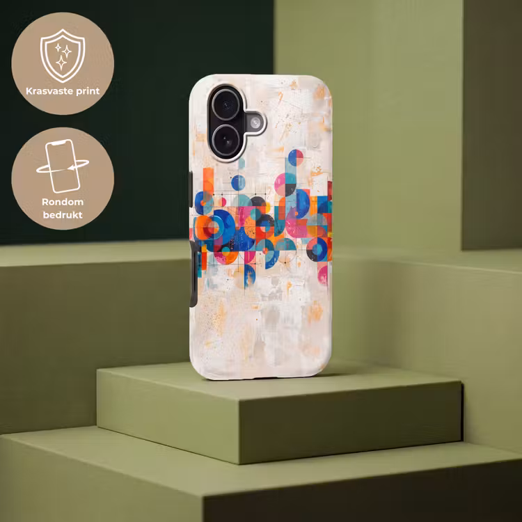 Kunst - Geometrisch - Abstract - Kleurrijk Toughcase MagSafe Apple iPhone 17 klein -USP_PrintM_NL