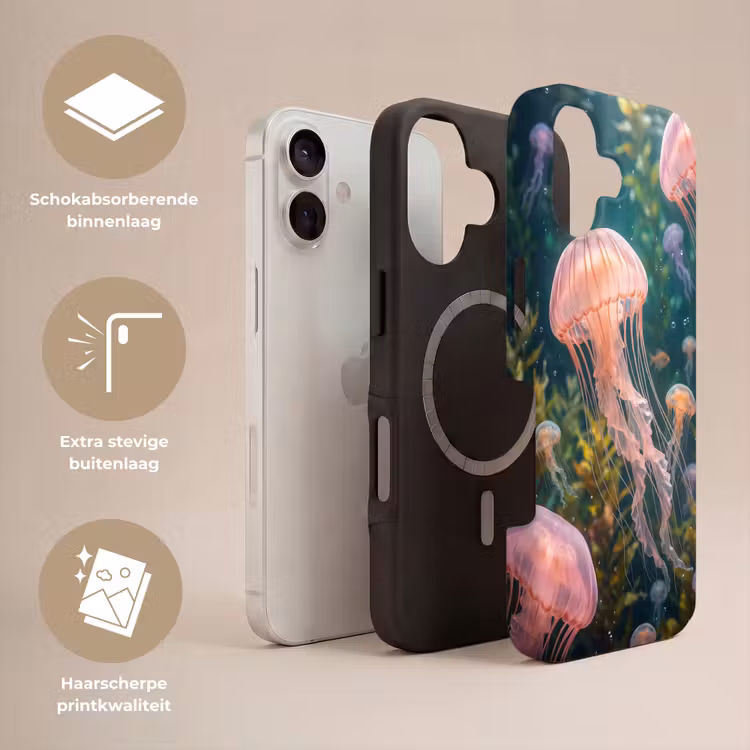 Kwal - Roze - Onderwater - Zeeleven - Dieren Toughcase MagSafe Apple iPhone 17 klein -USP_Lagen_NL