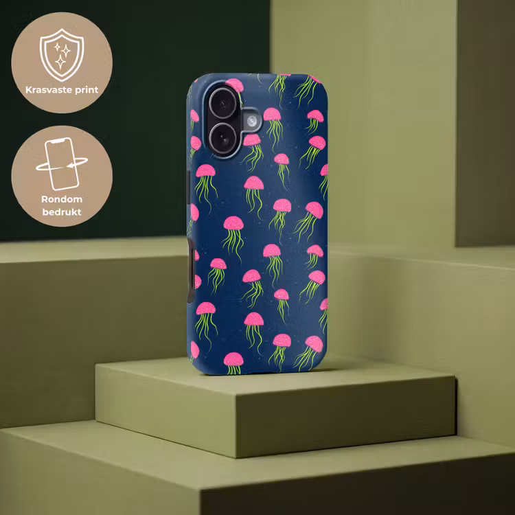 Kwallen - Diepzee - Neon Toughcase MagSafe Apple iPhone 17 klein 1017 -USP_PrintM_NL