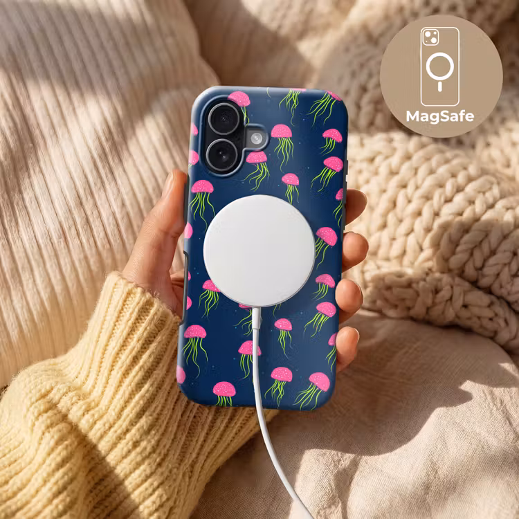 Kwallen - Diepzee - Neon Toughcase MagSafe Apple iPhone 17 klein 1017 -USP_MagsafeV